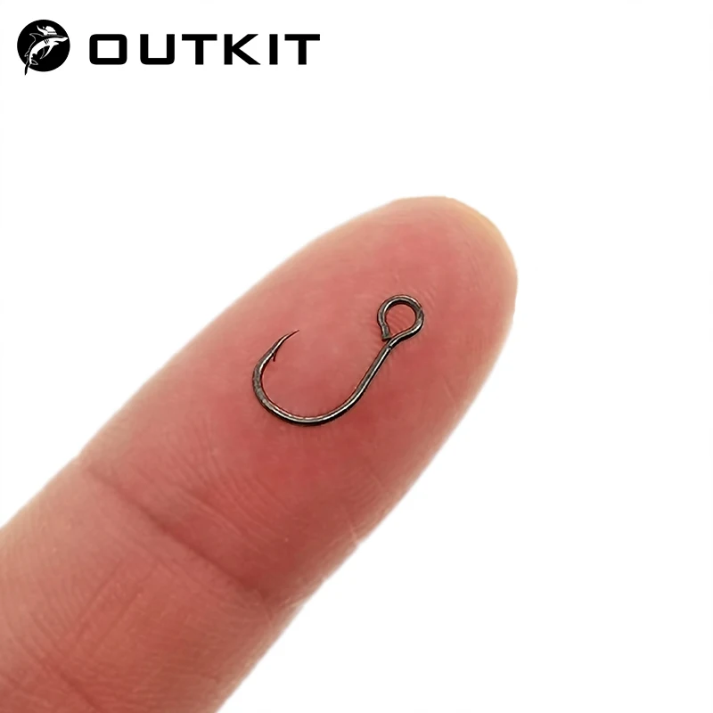 Fishing Hook Barbless - OUTKIT 12 قطعة لصيد الأسماك إغراء
