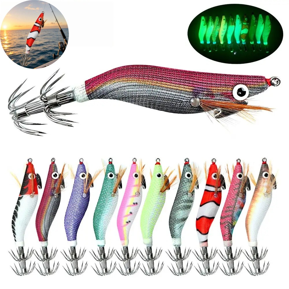 طُعم صيد الحبار المضيء، طُعم ص - مراجعة Fishing Hook Jig وسعره