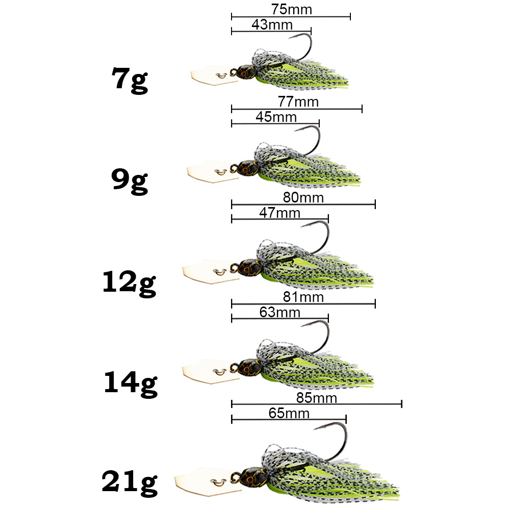 قطعتان من طُعم السبينر بوزن 7  - مراجعة Fishing Hook Weedless وسعره