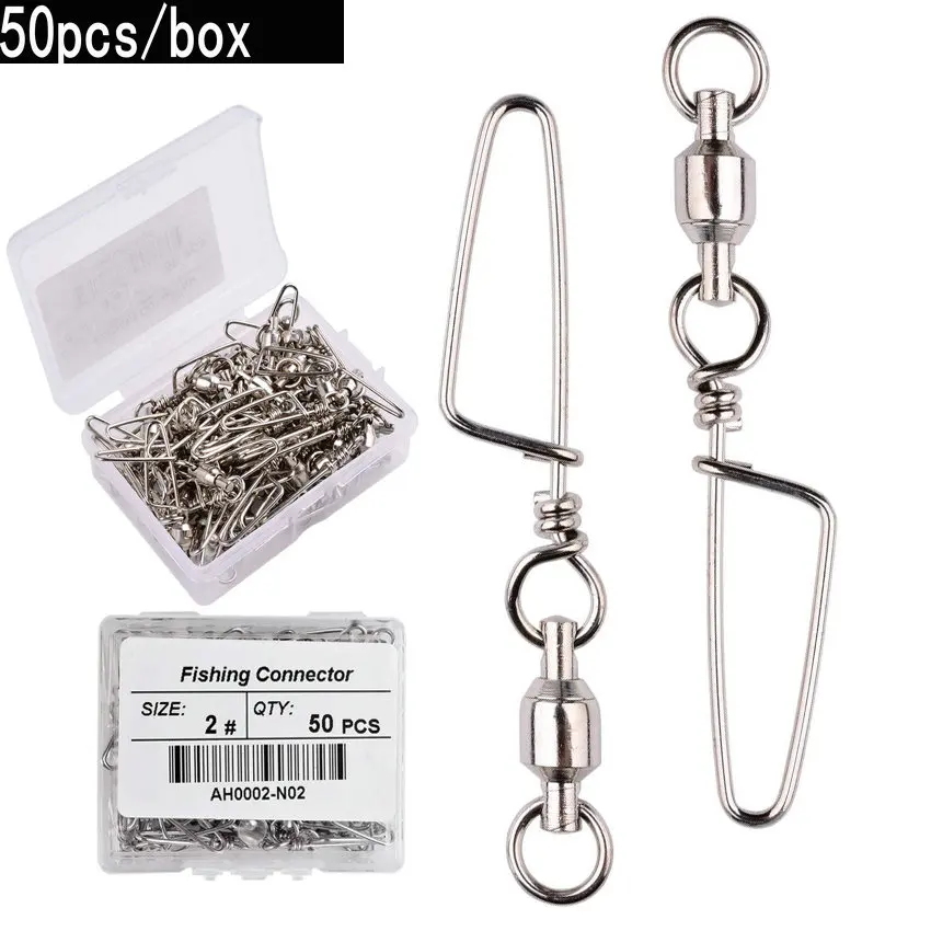 50 قطعة محمل كروي لصيد السمك م - مراجعة Fishing Hook Stainless Steel وسعره